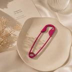 Pink Safety Pin Hair Clip