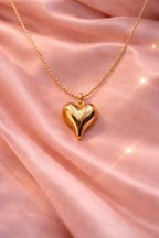 Golden Heart Anti-Tarnish Necklace