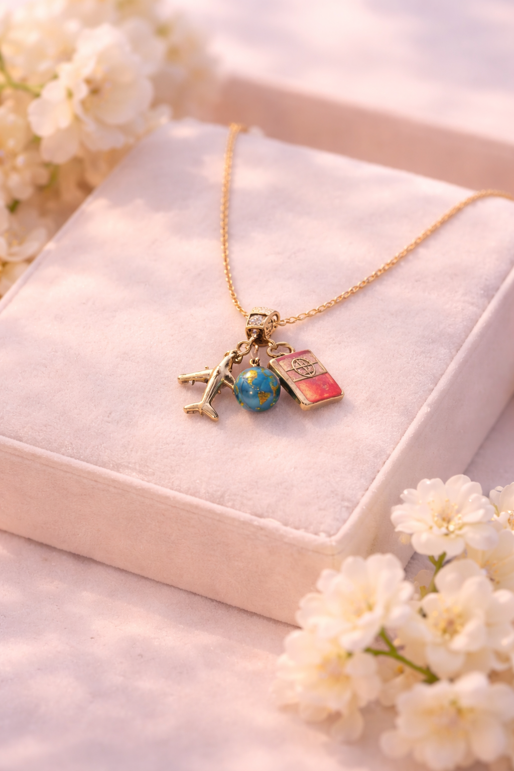 Anti-Tarnish Travel Charm Necklace – Wanderlust Vibes