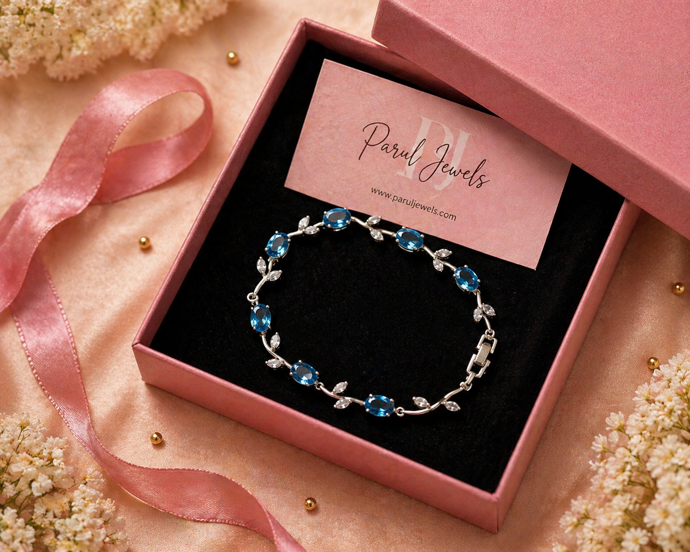 Blue Tulip Bracelet for Women