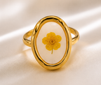 Yellow Daisy Flower Ring