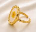Yellow Daisy Flower Ring
