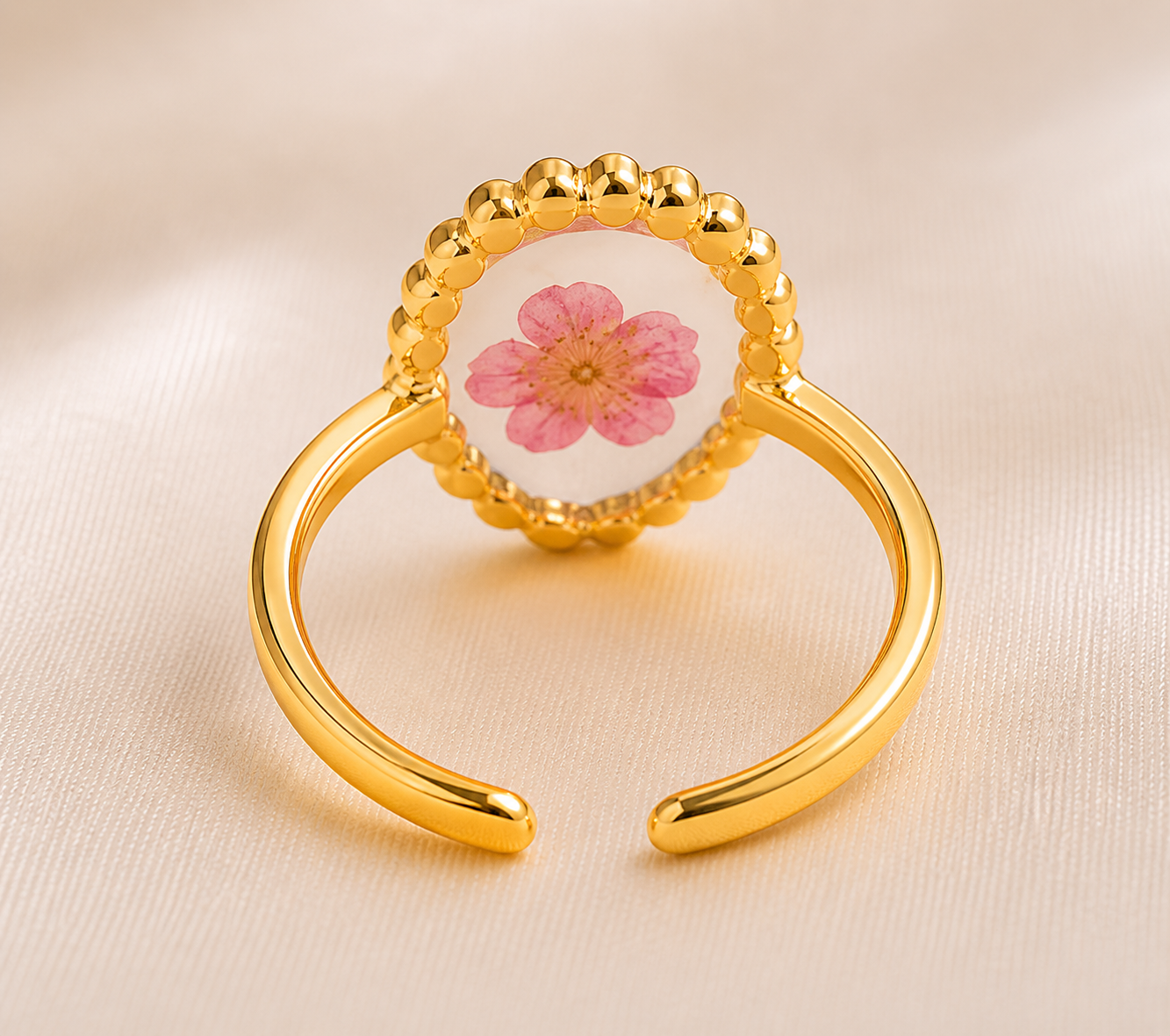 Purple Daisy Flower Ring