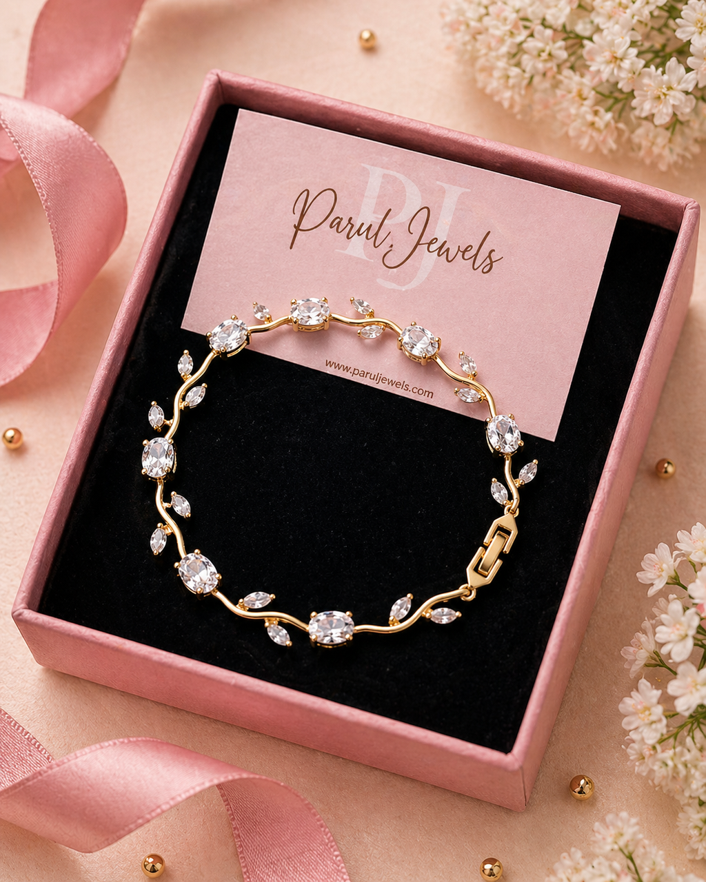 White Tulip Bracelet