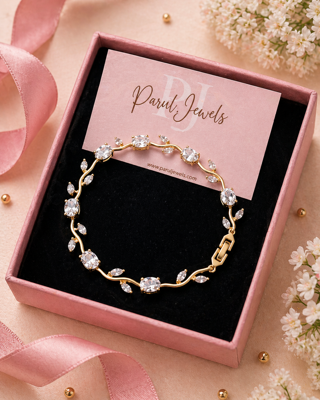 White Tulip Bracelet
