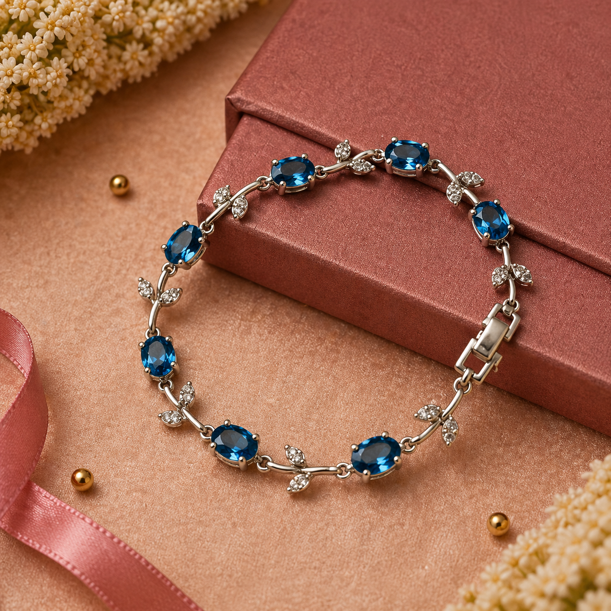 Blue Tulip Bracelet for Women