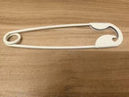 White Safety Pin Hair Clip