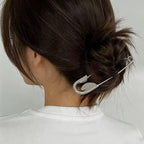 Silver Safety Pin Hair Clip