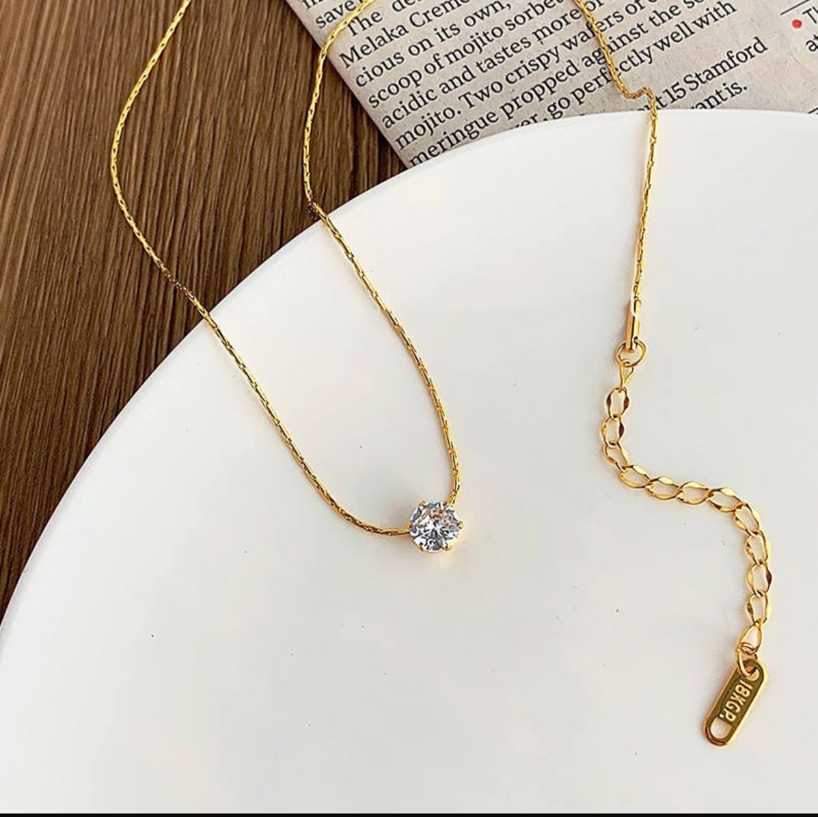 Crystal Heart Necklace –  Minimal