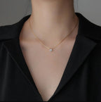 Crystal Heart Necklace –  Minimal
