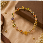 Multicolor Tulip Gold Bracelet for Women
