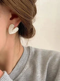 Minimal Heart Stud Earrings